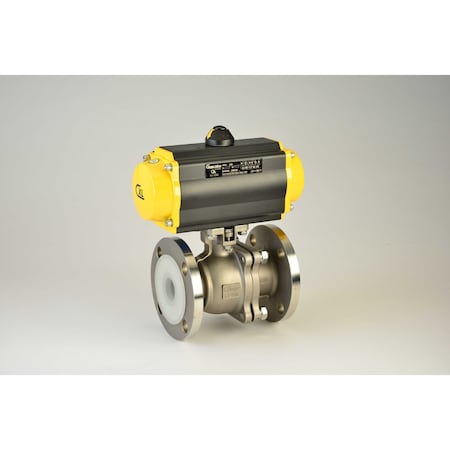 Actuated 2, 2 Piece Crbn StlClass 150 Flanged Ball Valve, DA